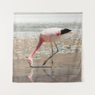 PINK FLAMINGO ON BODY OF WATER TAPESTRY