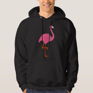 Pink Flamingo On One Leg For Bird & Nature Beach F Hoodie