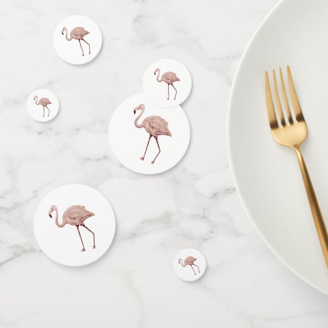 Pink Flamingo Painting Party Confetti (Group)