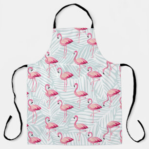 Pink Flamingo & Palm Leaves – Cute Apron