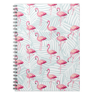 Pink Flamingo & Palm Leaves – Cute Notebook