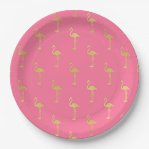 Pink Flamingo Paper Plates