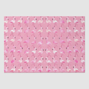 Pink Flamingo Paradise: Watercolor Pattern Tissue Paper