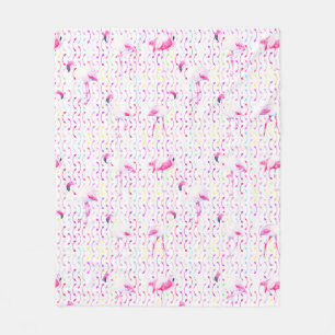 Pink Flamingo Pattern Blanket