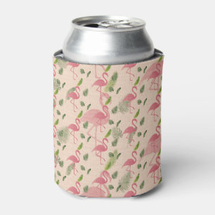 Pink Flamingo Pattern Can Cooler