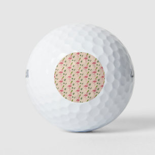 Pink Flamingo Pattern Golf Balls