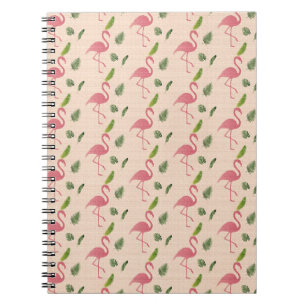 Pink Flamingo Pattern Notebook