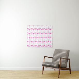 Pink Flamingo Pattern Tapestry