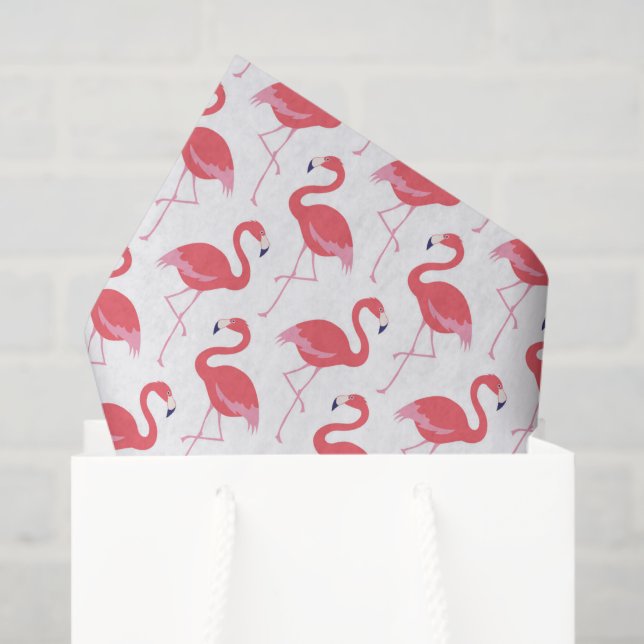 pink flamingo pattern tissue paper (Gift Bag)