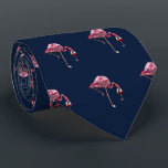 Pink Flamingo Pattern Wine Drinker Cute Tie<br><div class="desc">Pink Flamingo Pattern Wine Drinker Funny Novelty neck tie. Add your name or message by clicking on the "Personalise" button above</div>