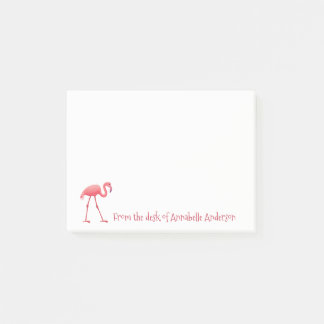 Pink Flamingo Personalise Post-it Notes