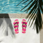 Pink Flamingo Personalised Thongs<br><div class="desc">Customise these pink flamingo flip flops in any way you choose! Each shoe can be customised individually. Great for Bride's Maids,  Bachelorette Parties,  Sororities or just for yourself!</div>