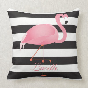 Pink flamingo pillow