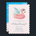 Pink Flamingo Pool Birthday Party Invitation<br><div class="desc">Pink Flamingo Pool Birthday Party Invitation</div>