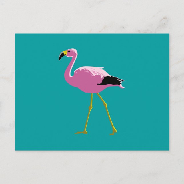Pink Flamingo Postcard (Front)