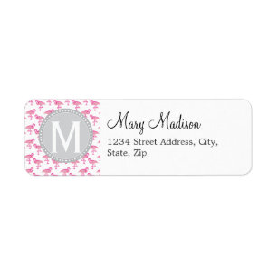 Pink Flamingo Return Address Label