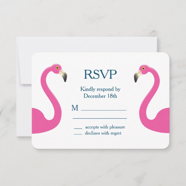 Pink Flamingo RSVP (Front)