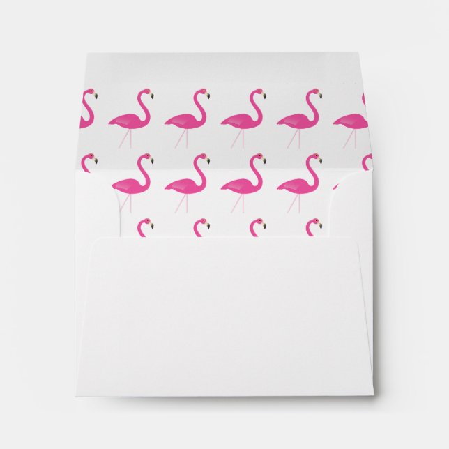 Pink Flamingo RSVP Envelope (Back (Bottom))