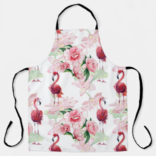 Pink Flamingo: Seamless Pattern Elegance Apron