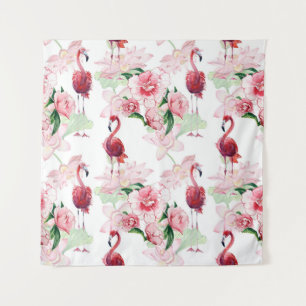 Pink Flamingo: Seamless Pattern Elegance Tapestry