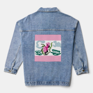 Pink flamingo set denim jacket