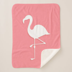 Pink flamingo Sherpa Blanket