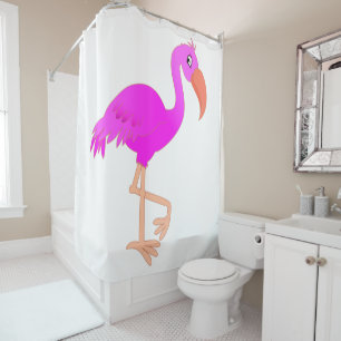 Pink Flamingo Shower Curtain