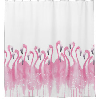 Pink Flamingo shower curtain