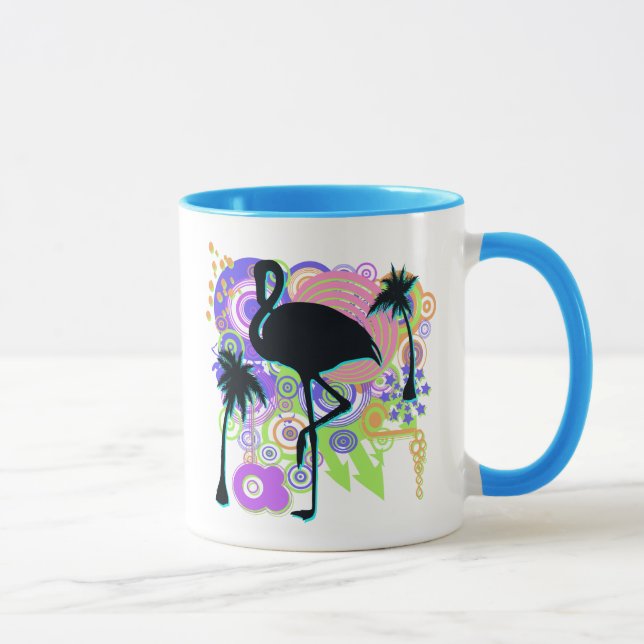 Pink Flamingo Silhouette Mug (Right)