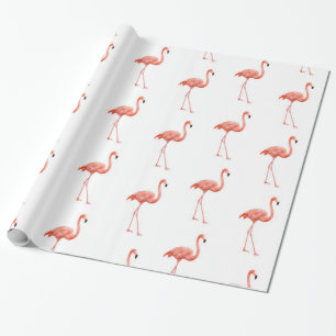Pink Flamingo Simple Pattern Wrapping Paper