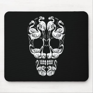 Pink Flamingo Skull Breast Cancer Awareness Hallow Mouse Pad