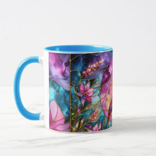 Pink Flamingo Stained Glass Mosaic Mug