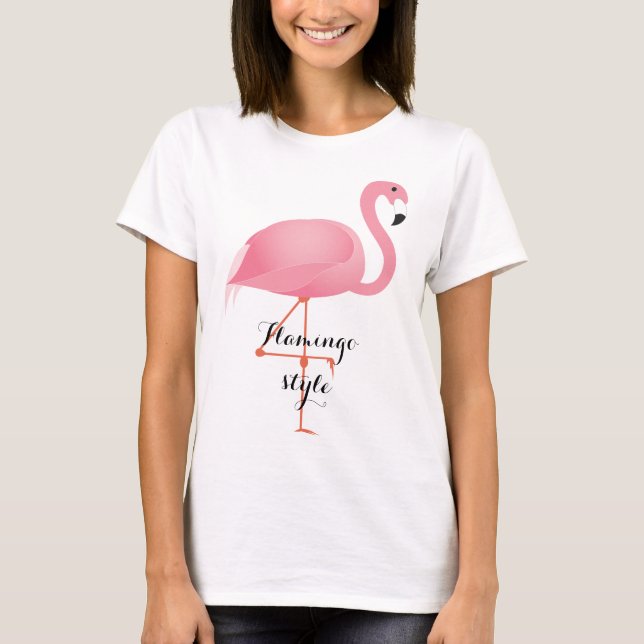 Pink flamingo style maternity shirt (Front)