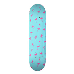 Pink Flamingo Summer Beach Print Pattern Skateboard