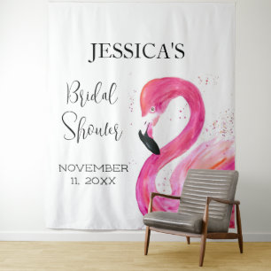 Pink Flamingo Summer Bridal Shower Animal Bird  Tapestry