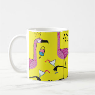 Pink Flamingo: Summer Fashion Pattern Coffee Mug