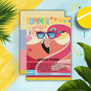 Pink Flamingo Summer Party  Enclosure Card