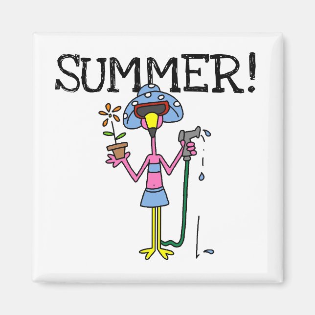 Pink Flamingo Summer T-shirts and Gifts Magnet (Front)