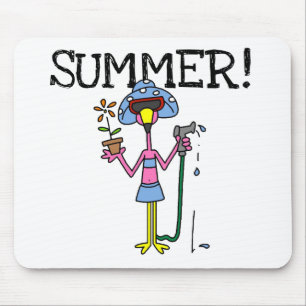 Pink Flamingo Summer T-shirts and Gifts Mouse Pad