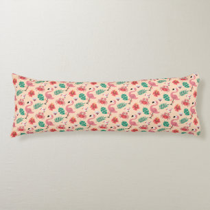 Pink Flamingo Summer Tropical Pattern Body Cushion