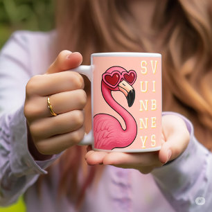 Pink Flamingo Sunny Vibes Coffee Mug