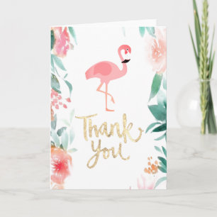 pink flamingo thank you typography