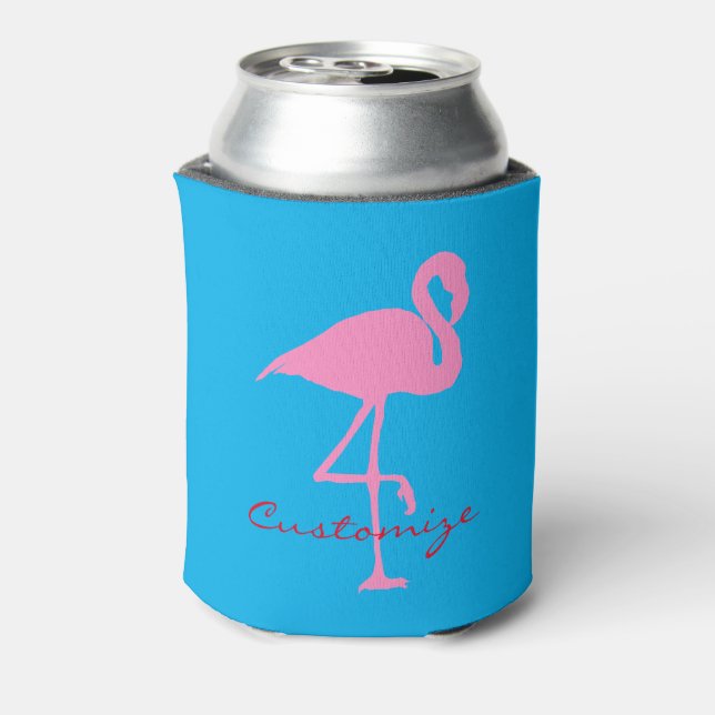 Pink Flamingo Thunder_Cove Can Cooler (Can Back)