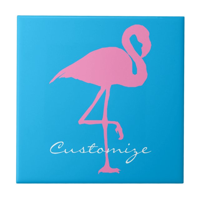 Pink Flamingo Thunder_Cove Ceramic Tile (Front)