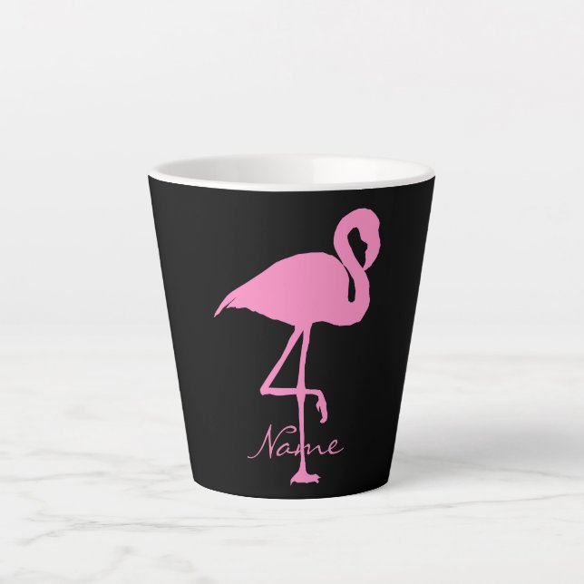 Pink Flamingo Thunder_Cove Latte Mug (Front)