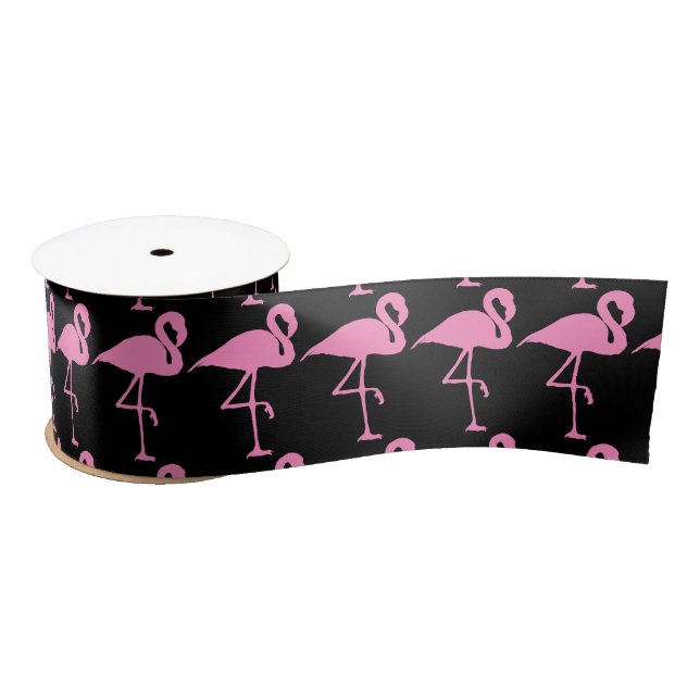 Pink Flamingo Thunder_Cove Satin Ribbon (Spool)