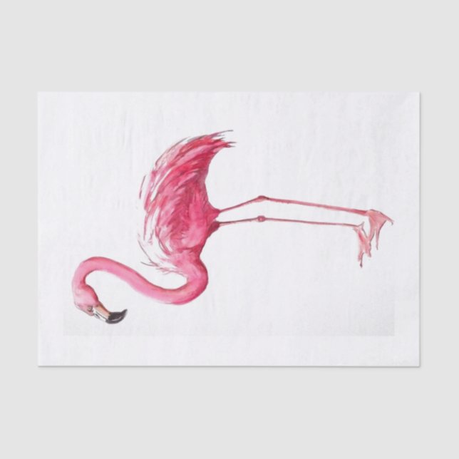 Pink Flamingo Tissue Paper (Front)