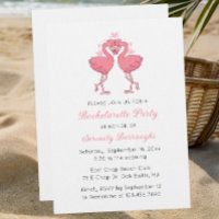 Pink Flamingo Tropical Beach Bachelorette Party