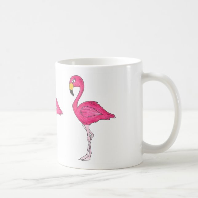 Pink Flamingo Tropical Bird Flamingos Mug (Right)