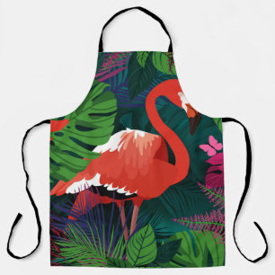 Pink Flamingo: Tropical Butterfly Harmony. Apron